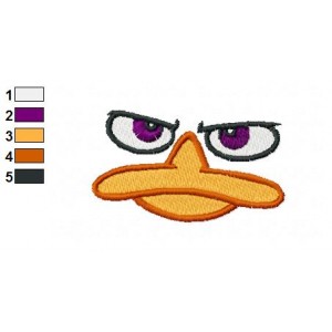 Perry Face Embroidery Design